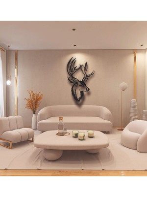 Asa Store Lazer Kesim Metal Duvar Dekoru, Geyik 40 cm