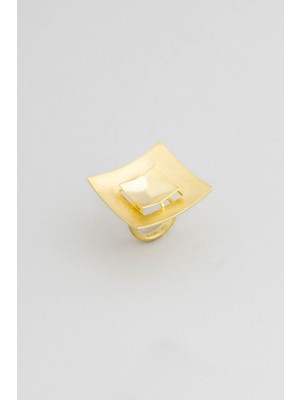 So CHIC Mistik Giza 18 Ayar Sarı Altın Kaplama Gümüş Yüzük