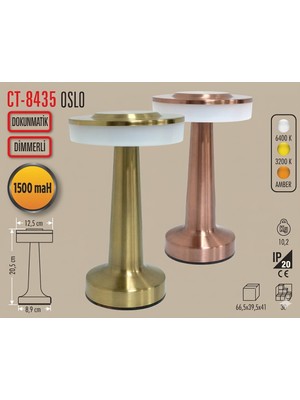 Cata CT-8435 Oslo Şarjlı Masa Lambası