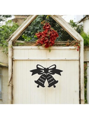 Asa Store Lazer Kesim Metal Duvar Dekoru, Kurdelalı Çan 40 cm