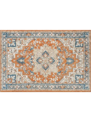 Apex Halı Paspartu 1931 Kiremit Yumuşak Dokulu Renkli Özel Tezgah Halısı Yeni Ürün