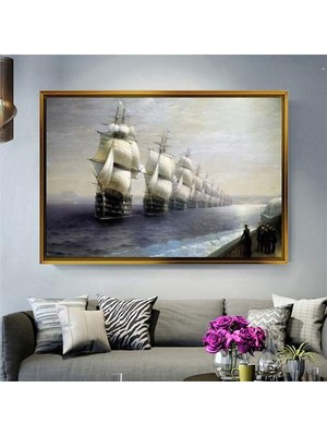 Giyense Altın Çerçeveli Dekoratif Tablo RG983