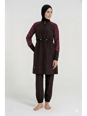 Tesmay Kadın Desen Detaylı Hızlı Kuruyan Tessttür Mayo