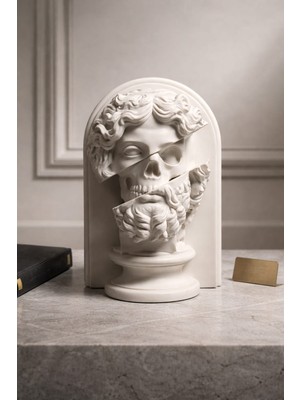 Yaratıcı Sanatlar Atölyesi Zeus Anatomisi Sürreal Mitolojik Büst Dekoratif Taş Döküm Heykel 25 cm