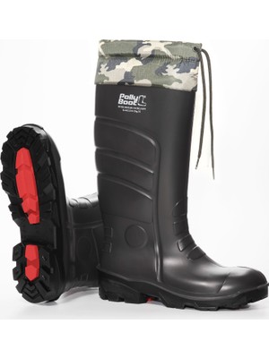 Polly Boot Galaxy Vega S4 Boğazlı Çelik Burun Haki Bot Poliüretan Taban Özellikli