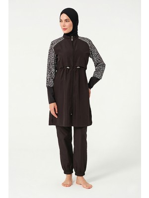 Tesmay Kadın Desen Detaylı Hızlı Kuruyan Tessttür Mayo