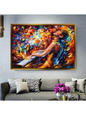 Giyense Altın Çerçeveli Dekoratif Tablo RG143