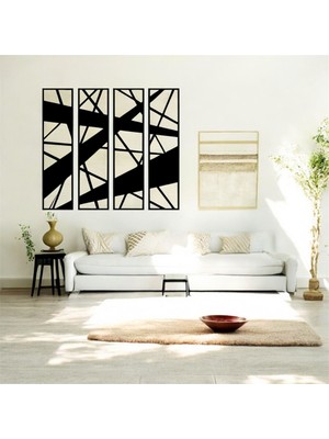 Asa Store Lazer Kesim Metal Duvar Dekoru, Dörtlü Şekil 40 cm