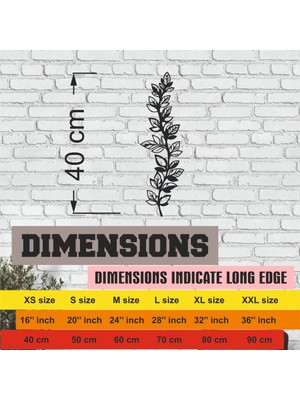 Asa Store Lazer Kesim Metal Duvar Dekoru, Sarmaşık 40 cm