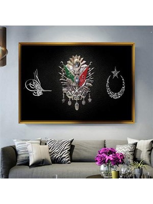 Giyense Altın Çerçeveli Dekoratif Tablo RG931