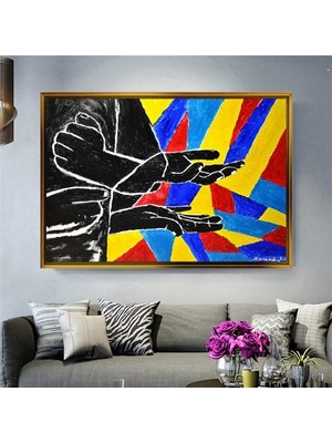 Giyense Altın Çerçeveli Dekoratif Tablo RG1616