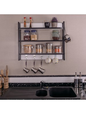 Mudesa Modern Duvara Monte Mutfak Terek Rafı MDF Malzeme ile 72 cm Genişlik 60 cm Yükseklik