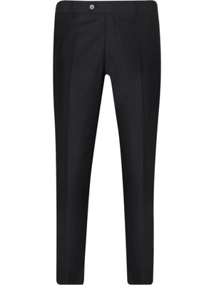 Süvari Siyah Modern Fit Erkek Kumaş Pantolon %65 Polyester %35 Viskon Kalıp