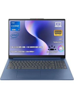 Lenovo Ideapad Slim 3 15IRH10 83K10062TR Intel Core I5-13420H 8gb Ddr5 256GB SSD Wuxga 15.3" IPS 300Nits Freedos Taşınabilir Bilgisayar