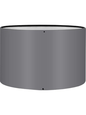 Art&Gift Antrasit Gri Yedek Lambader Başlığı Kumaş Malzeme ile Salon İçin 21 cm Yükseklik