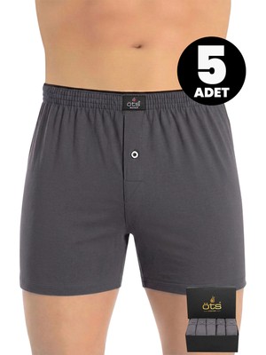 Öts Premium 5'li Erkek Boxer Düğmeli, Süprem -  Hediye Kutulu, %100 Pamuk, Ultra Yumuşak Kumaş, Rahat Kalıp, Etiketsiz ve Kaliteli Iç Giyim