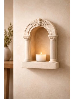 Yaratıcı Sanatlar Atölyesi Sürpriz Mum Hediyeli El Yapımı Viktoria Mimarisi Pencere Duvar Mumluk Dekoratif Özel Tasarım Mumluk