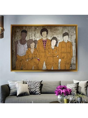 Giyense Altın Çerçeveli Dekoratif Tablo RG1416