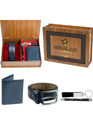 Hky Hakiki Deri Erkek Cüzdan ve Kemer Seti