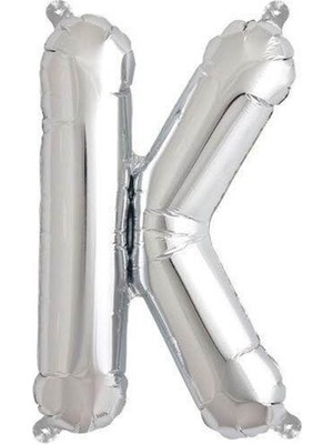 Parti Adresi Harf Folyo Balon K Harfi Gümüş Renk 76 Cm - 34"
