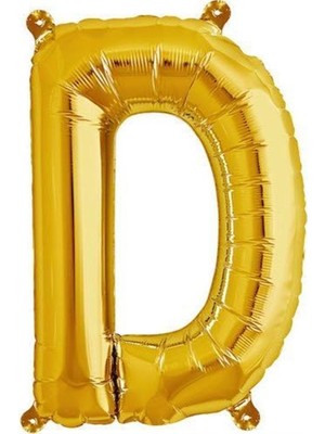 Parti Adresi Harf Folyo Balon D Harfi Altın Renk 76 Cm - 34"