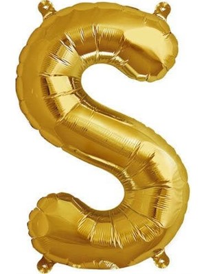 Parti Adresi Harf Folyo Balon S Harfi Altın Renk 100 Cm - 40"