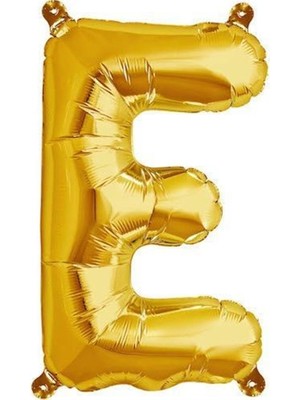 Parti Adresi Harf Folyo Balon E Harfi Altın Renk 76 Cm - 34"