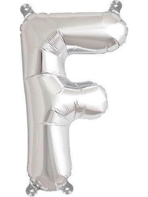 Parti Adresi Harf Folyo Balon F Harfi Gümüş Renk 100 Cm - 40"