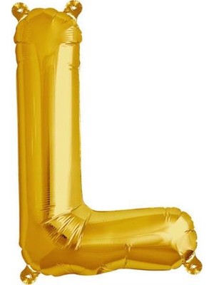 Parti Adresi Harf Folyo Balon L Harfi Altın Renk 76 Cm - 34"