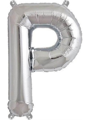 Parti Adresi Harf Folyo Balon P Harfi Gümüş Renk 76 Cm - 34"