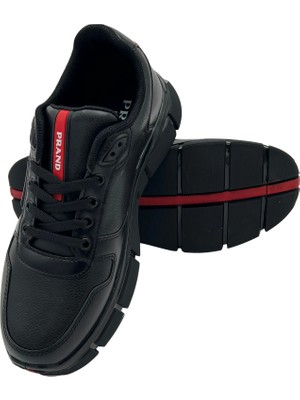 Bgl Erkek Siyah Sneaker Spor Ayakkabı – Tpu Kaymaz Tabanlı, Günlük ve Koşu Için Rahat Tasarım
