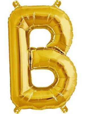 Parti Adresi Harf Folyo Balon B Harfi Altın Renk 76 Cm - 34"