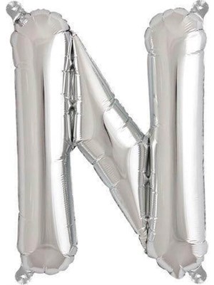 Parti Adresi Harf Folyo Balon N Harfi Gümüş Renk 100 Cm - 40"