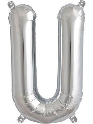 Parti Adresi Harf Folyo Balon U Harfi Gümüş Renk 76 Cm - 34"