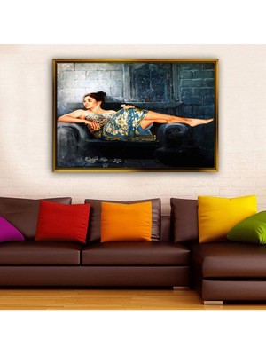 Giyense Altın Çerçeveli Dekoratif Tablo RG2050