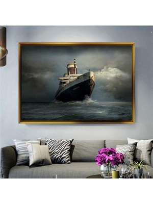 Giyense Altın Çerçeveli Dekoratif Tablo RG977