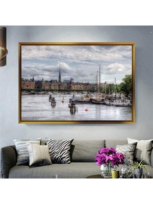 Giyense Altın Çerçeveli Dekoratif Tablo RG317