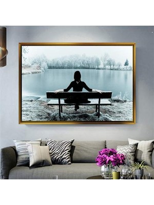 Giyense Altın Çerçeveli Dekoratif Tablo RG674