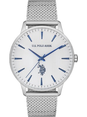 U.S. Polo Assn. Erkek Kol Saati USPA1023-09 Gümüş Kasa ve Kordon ile 5 ATM Suya Dayanıklı
