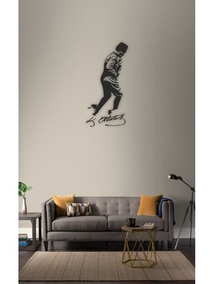 Asa Store Lazer Kesim Metal Duvar Dekoru, Atatürk Kocatepe 40 cm