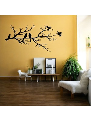 Asa Store Lazer Kesim Metal Duvar Dekoru, Huzur ve Kuşlar 40 cm