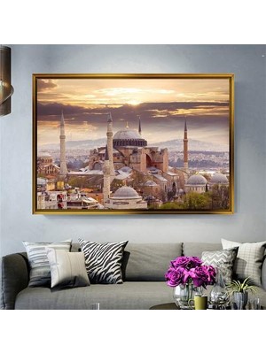 Giyense Altın Çerçeveli Dekoratif Tablo RG1633