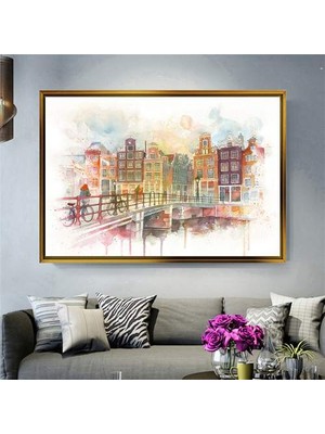 Giyense Altın Çerçeveli Dekoratif Tablo RG1671