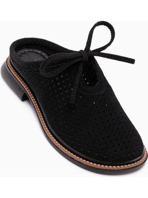 Limoya Jela Siyah Süet Kadın Terlik