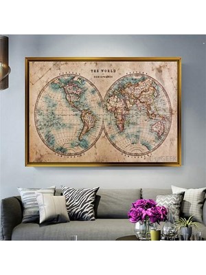 Giyense Altın Çerçeveli Dekoratif Tablo RG1234
