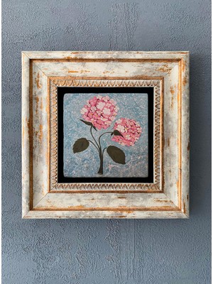 Oscar Stone Decor Çerçeveli Taş Duvar Dekoru 20 x 20 cm Doğaltaş ve Kompozit Malzeme ile Modern Tasarım CDD-40-1222
