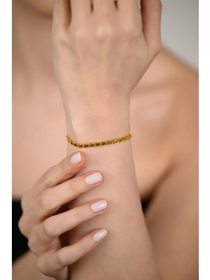 14 Ayar Altın Pullu Arpa Bileklik