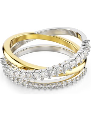 Swarovski Hyperbola Yüzük, Karışık Kesimler, Beyaz, Karışık Metal Yüzey