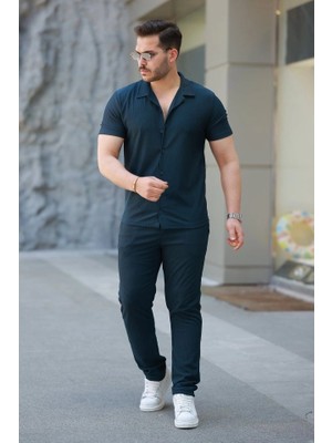 Stores36 Erkek Ottoman Kumaş Pantolon Gömlek Takım