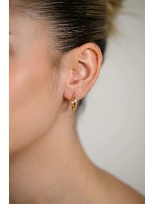 14 Ayar Altın Ajda Halka Küpe